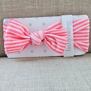 Baby Bling Headband Baby Girl Head Band Pink/White Bow Band One Size Kid